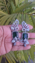 Load image into Gallery viewer, Tamanna Green Zirconia Earrings