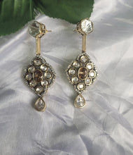 Load image into Gallery viewer, Malaika Champagne Polki Dangler Earrings