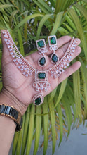 Load image into Gallery viewer, Nora Green Zirconia Diamond Necklace Set