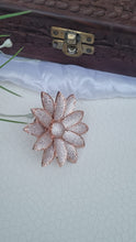 Load image into Gallery viewer, Floral Zirconia Cocktail Ring