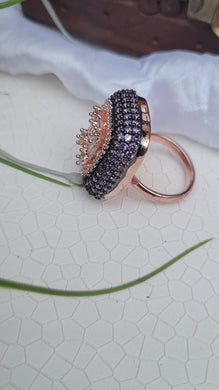 Purple  Zirconia Cocktail Ring