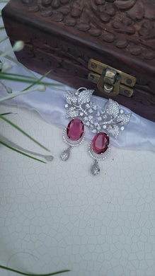 Red Zirconia Earrings