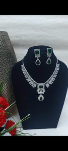 Nora Green Zirconia Diamond  Necklace set