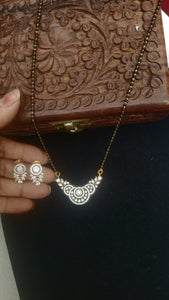 Geetika Long Mangalsutra necklace set