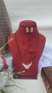 Geetika Long Mangalsutra necklace set