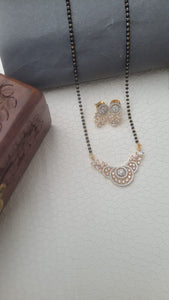Geetika Long Mangalsutra Pendant necklace set