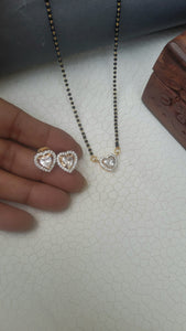 Heart Mangalsutra necklace set