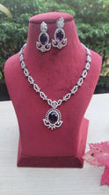 Load image into Gallery viewer, Purple Zirconia Diamond Necklace set