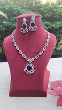 Load image into Gallery viewer, Purple Zirconia Necklace set