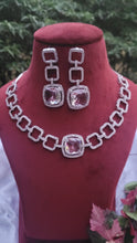 Load image into Gallery viewer, White Choker Diamond Necklace set