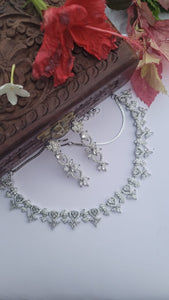 White Zirconia Diamond Necklace set