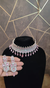 Gorgeous Pink Diamond Necklace Set