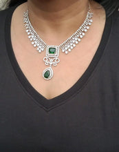 Load image into Gallery viewer, Nora Green Zirconia Diamond Necklace Set