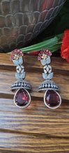 Load image into Gallery viewer, Shehnaaz Red Dangler Earrings