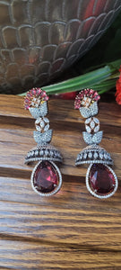 Shehnaaz Red Dangler Earrings