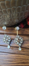 Load image into Gallery viewer, Malaika Champagne Polki Dangler Earrings