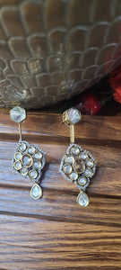 Malaika Champagne Polki Dangler Earrings