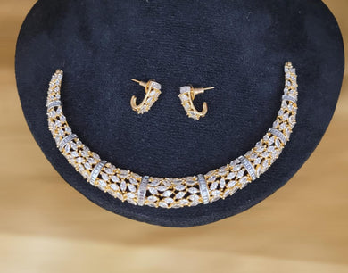 Hasli white Diamond Necklace set