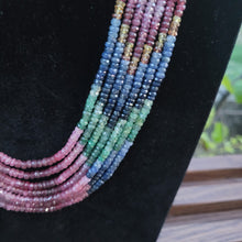 Load image into Gallery viewer, Precious Multi gemstones 7strands Necklace