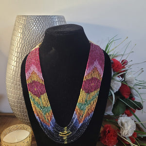 Precious Multi gemstones 13 strands Necklace with  certificate