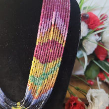 Load image into Gallery viewer, Precious Multi gemstones 13 strands Necklace with  certificate