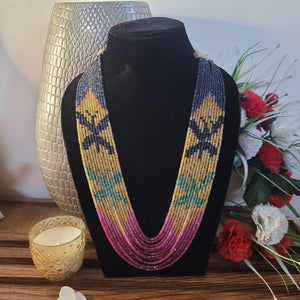 Precious Multi gemstones 13 strands Necklace with certificate