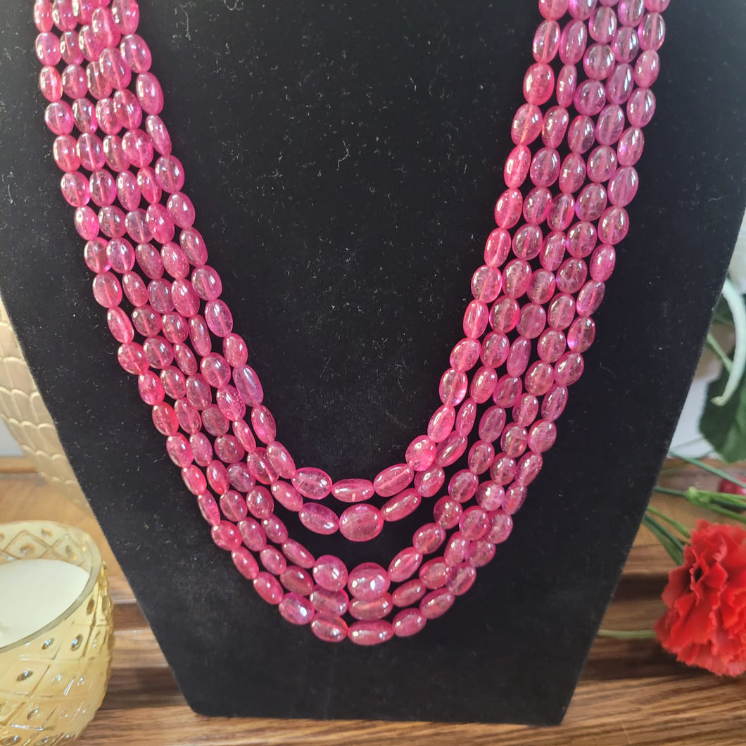 Natural Ruby maniya  ovals precious Necklace