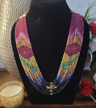 Load image into Gallery viewer, Precious Multi gemstones 13 strands Necklace with  certificate