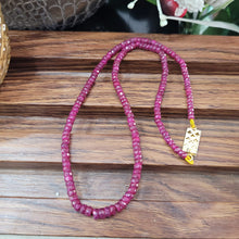 Load image into Gallery viewer, Precious Ruby Gemstone single line Necklace
