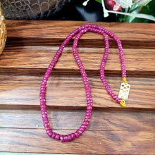 Load image into Gallery viewer, Precious Ruby Gemstone single line Necklace