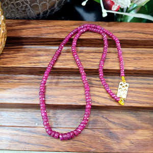 Precious Ruby Gemstone single line Necklace