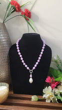 Load image into Gallery viewer, Lilac designer Gemstone Beaded Necklace