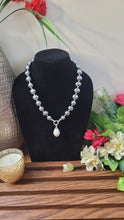 Load image into Gallery viewer, Designer Grey Pearl Beaded Necklace