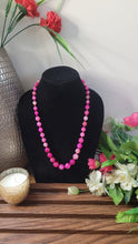 Load image into Gallery viewer, Dark Pink Gemstone Beaded Necklace