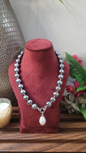 Load image into Gallery viewer, Designer Grey Pearl Beaded Necklace
