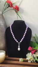 Load image into Gallery viewer, Lilac designer Gemstone Beaded Necklace
