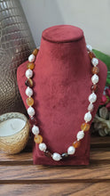 Load image into Gallery viewer, Gemstone Pearl Beaded Necklace