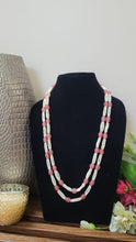 Load image into Gallery viewer, Peach stone Pearl Beaded Necklace