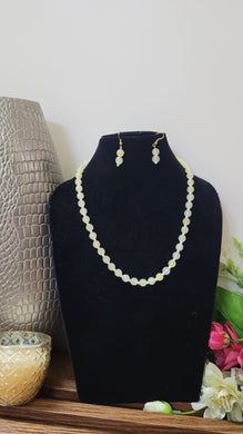 Lemon Gemstone Beaded Necklace set