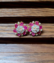 Load image into Gallery viewer, Galaxy Ruby Studs Earrings