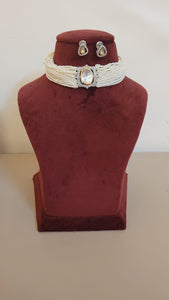 Stylish Kundan Polki Diamond Choker  Necklace Set
