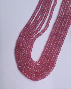 Precious Pink Ruby Multiline 5 layered necklace