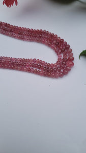 Precious Pink Ruby Triple line necklace