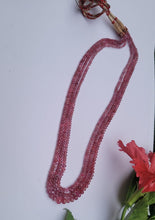 Load image into Gallery viewer, Precious Pink Ruby Triple line necklace
