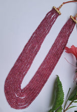 Load image into Gallery viewer, Precious Pink Ruby Multiline 7 layered necklace