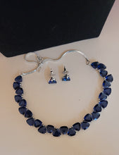 Load image into Gallery viewer, Alia Blue Diamond Necklace set