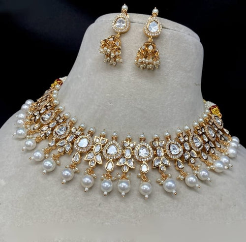 Akansha Polki diamond Necklace set