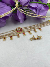 Load image into Gallery viewer, Real Pearl (Basra)Choker Kundan Necklace  Set