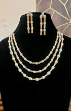Load image into Gallery viewer, Triple Layered Zirconia Diamond Necklace set