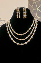 Load image into Gallery viewer, Triple Layered Zirconia Diamond Necklace set